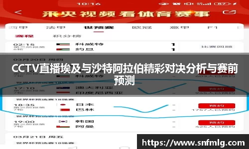 CCTV直播埃及与沙特阿拉伯精彩对决分析与赛前预测